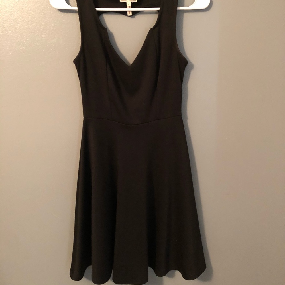 Cotton black skater dress